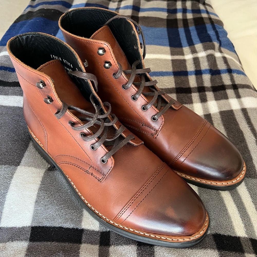 Thursday Boot Company Capital Brandy Finish Full Grain Leather Boots.